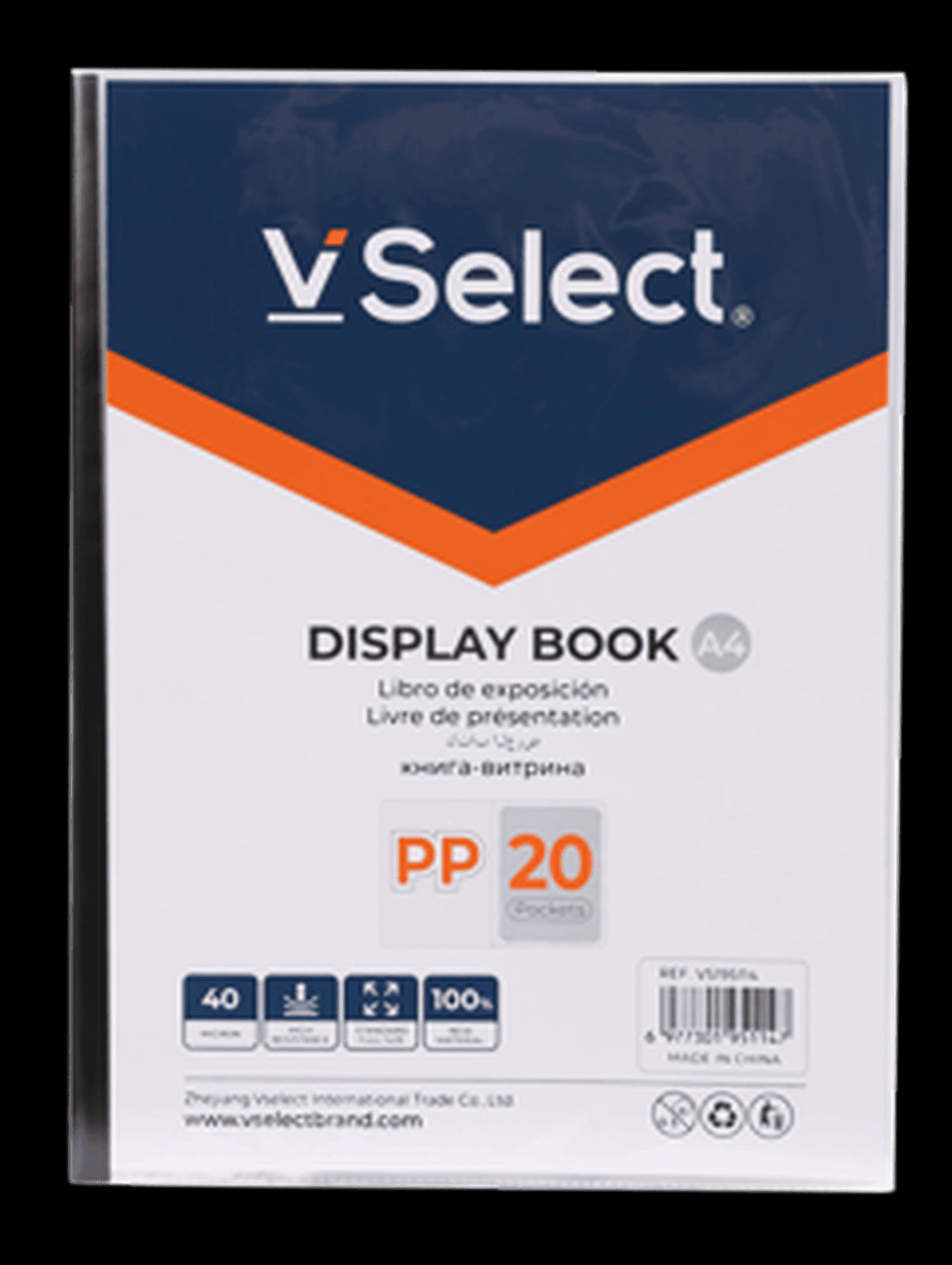 VSelect DISPLAY BOOK A4 20Pockets VS195114