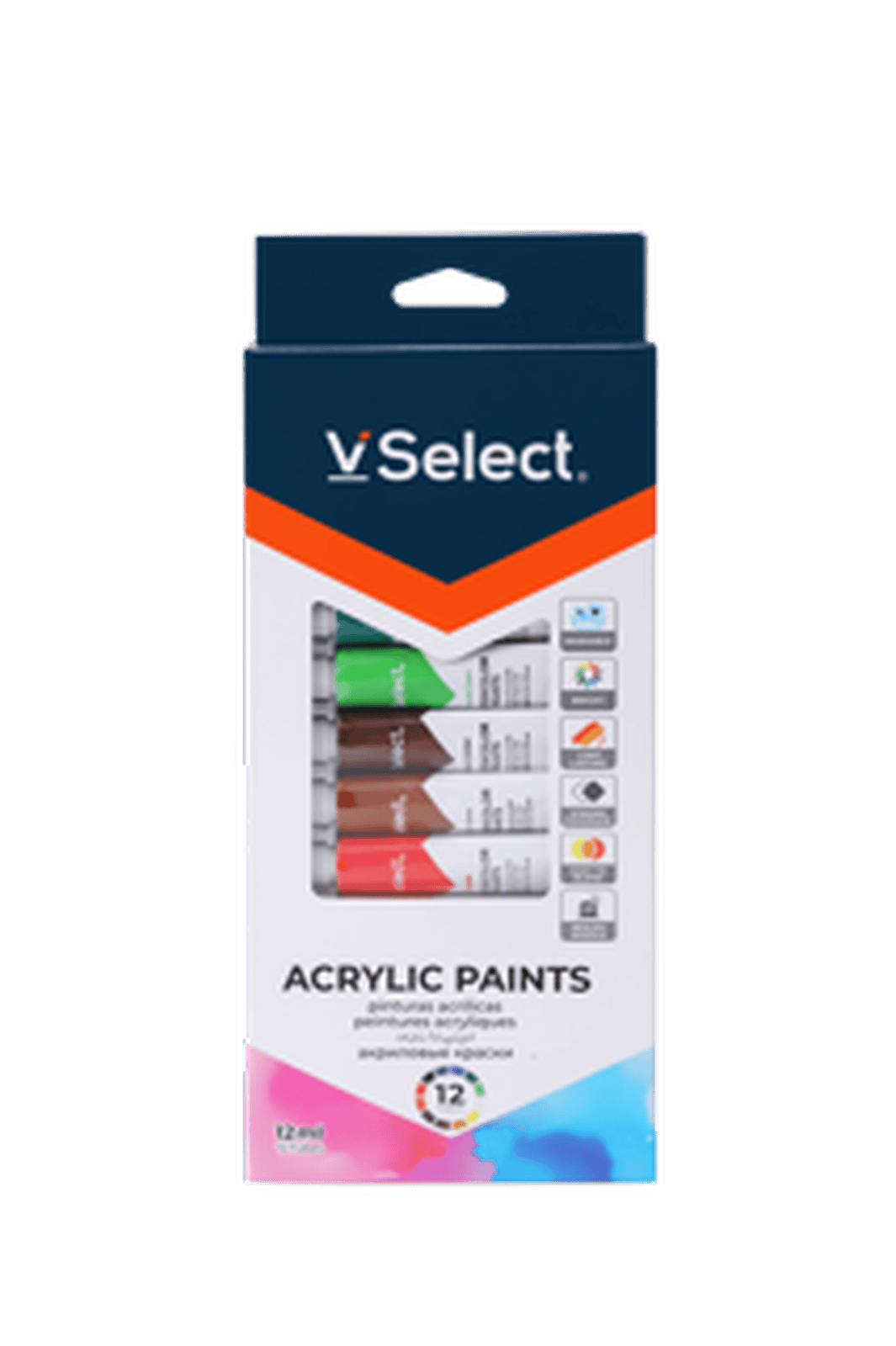 VSelect ACRYLIC PAINTS 12ml 12Colors VS195176