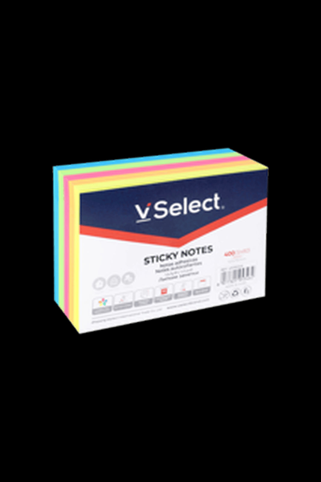 VSelect STICKY NOTES 101*76mm Neon 4000Sheets VS195346