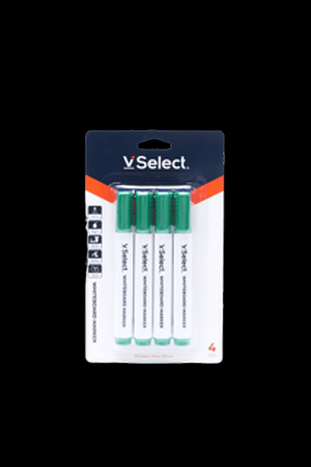 VSelect WHITEBOARD MARKER Green 2mm 4PCS VS195487