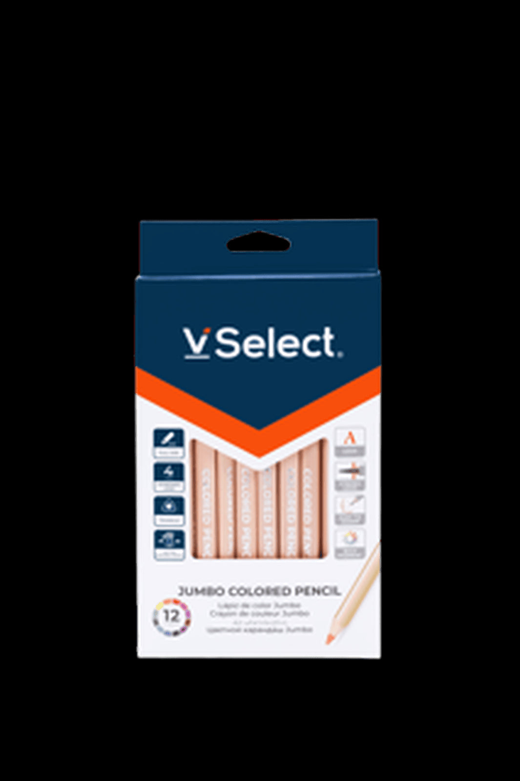 VSelect JUMBO COLORED PENCIL 12Colors VS195034