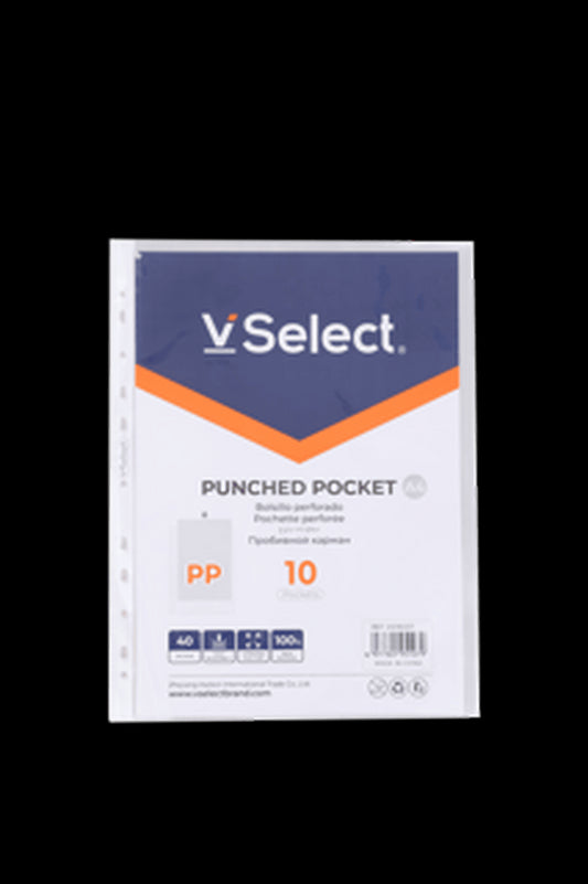 VSelect PUNCHED POCKET A4 10Pockets VS195107