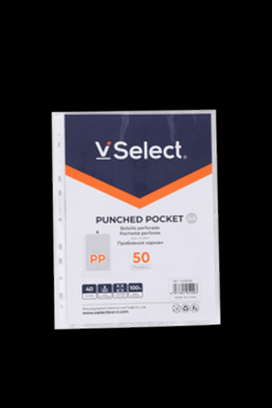 VSelect PUNCHED POCKET A4 50Pockets VS195109