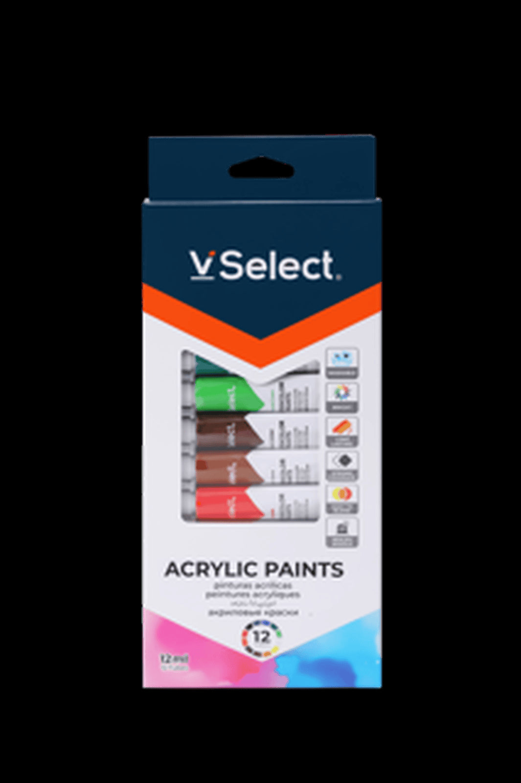 VSelect ACRYLIC PAINTS 12ml 12Colors VS195176