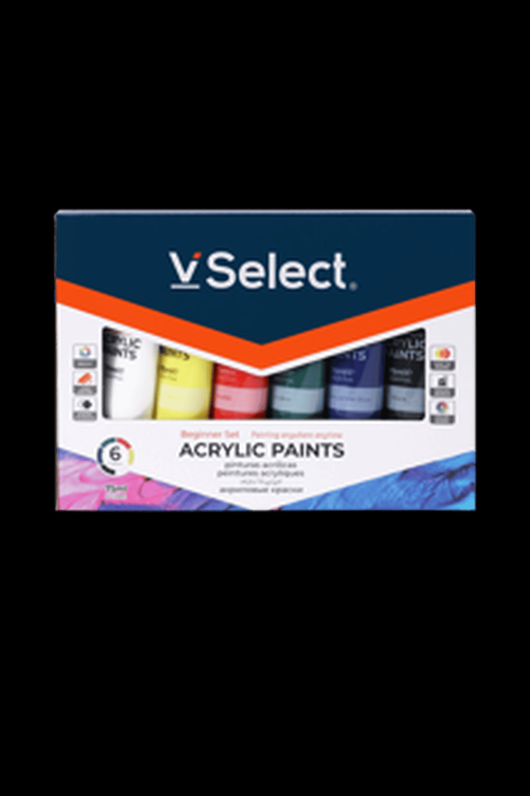 VSelect ACRYLIC PAINTS 75ml 6Colors VS195178