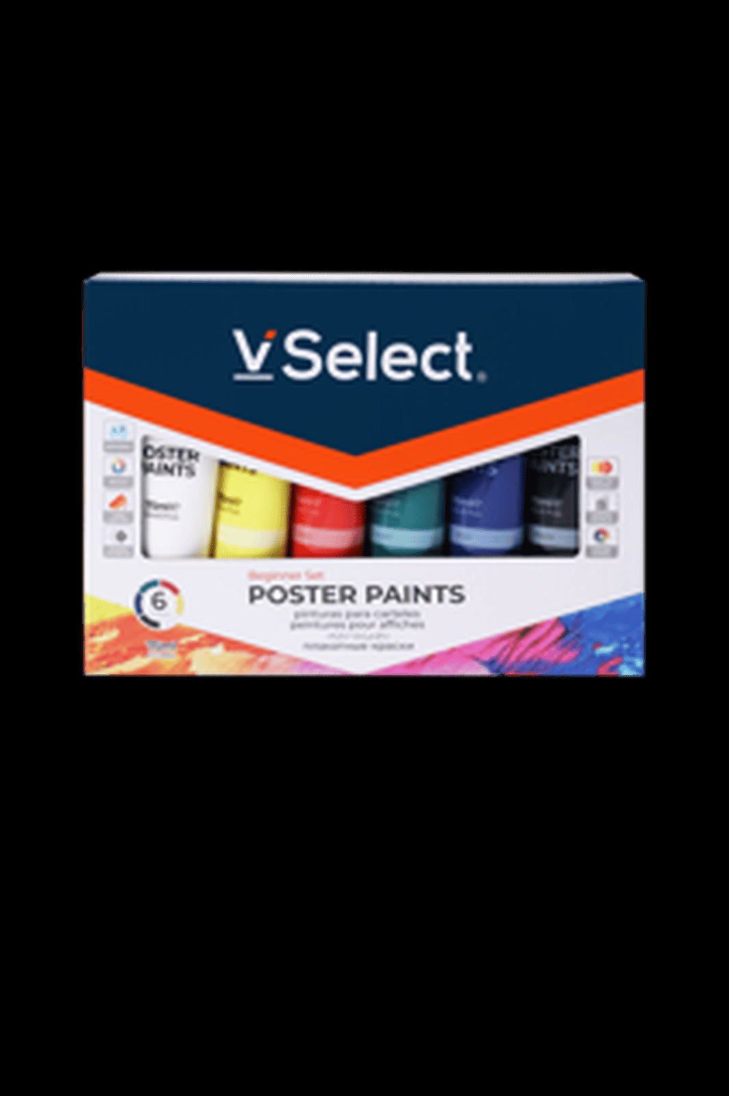 VSelect POSTER PAINTS 75ml 6Colors VS195180