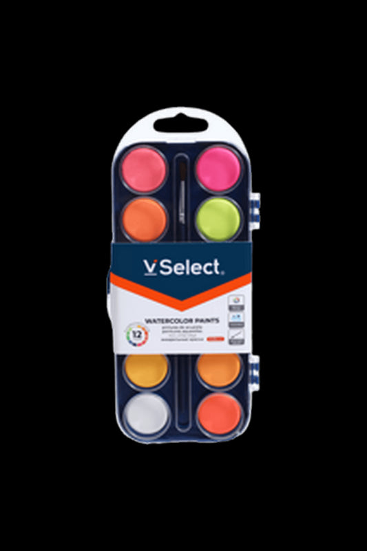 VSelect WATERCOLOR PAINTS Fluorescent 12Colors VS195213