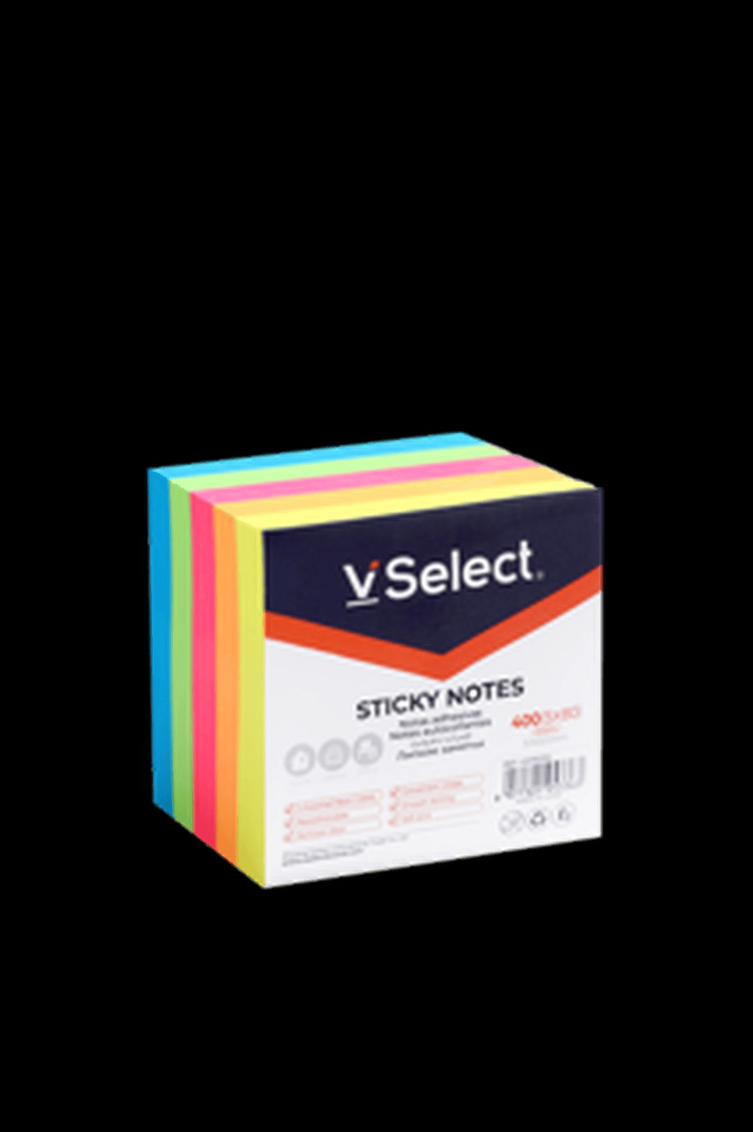 VSelect STICKY NOTES 51*51mm Neon 400Sheets VS195336