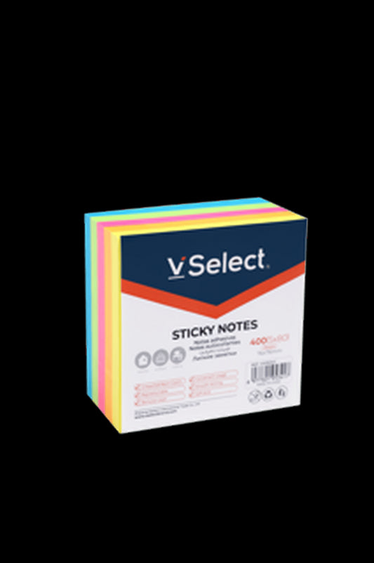 VSelect STICKY NOTES 76*76mm Neon 400Sheets VS195341