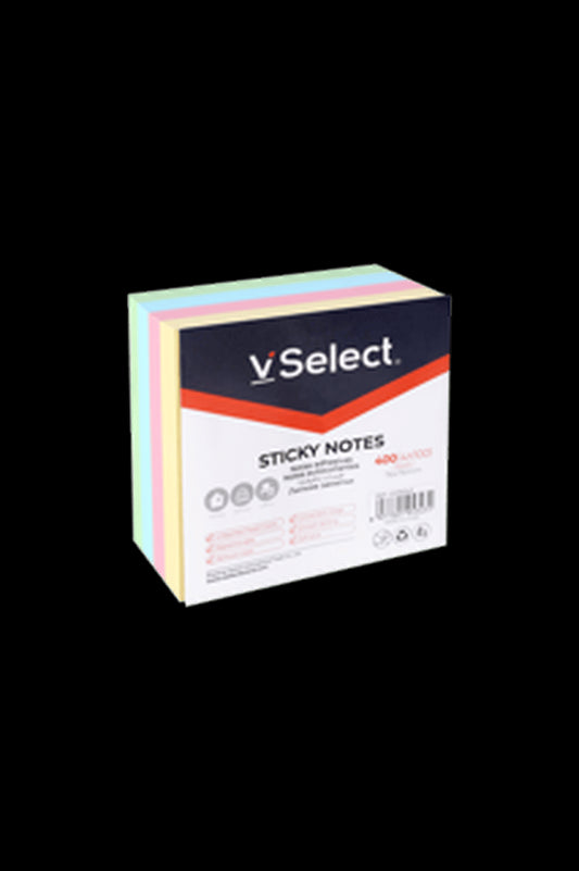 VSelect STICKY NOTES 76*76mm Pastel 400Sheets VS195343