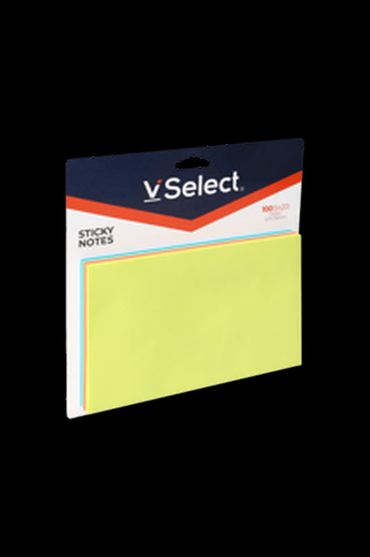 VSelect STICKY NOTES 127*76mm Neon 100Sheets VS195350