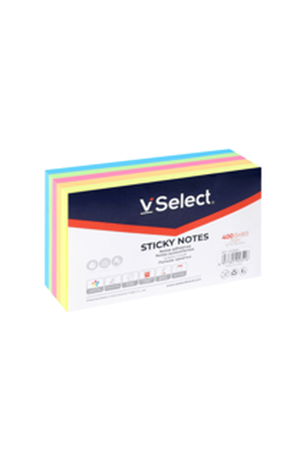 VSelect STICKY NOTES 127*76mm Neon 400Sheets VS195351