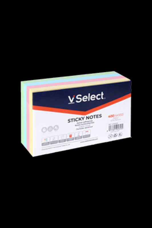 VSelect STICKY NOTES 127*76mm Pastel 400Sheets VS195353