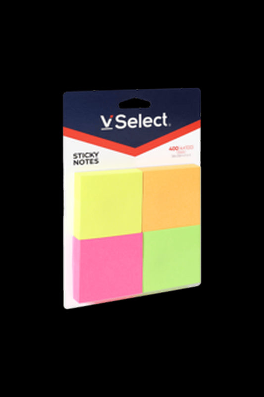 VSelect STICKY NOTES 38*38mm Neon 400Sheets VS195361