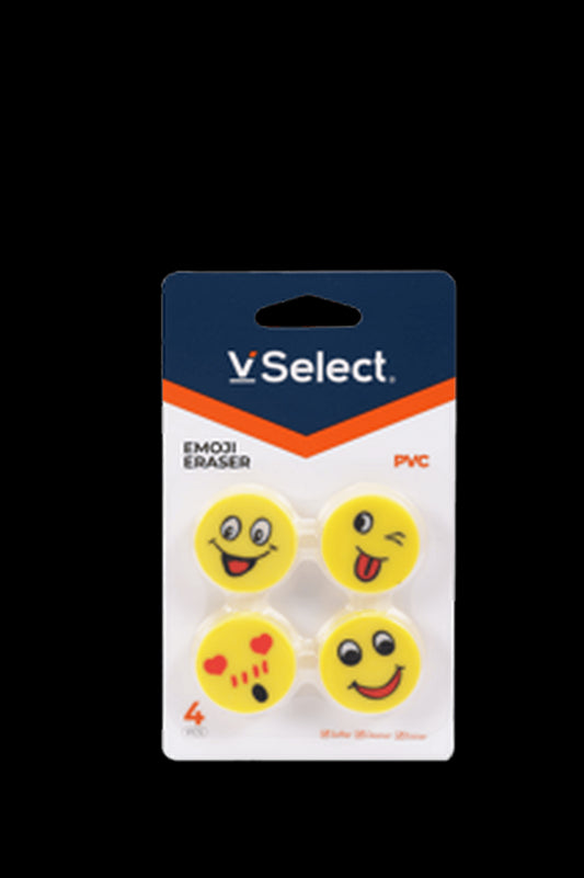 VSelect PVC EMOJI ERASER 4PCS VS195423