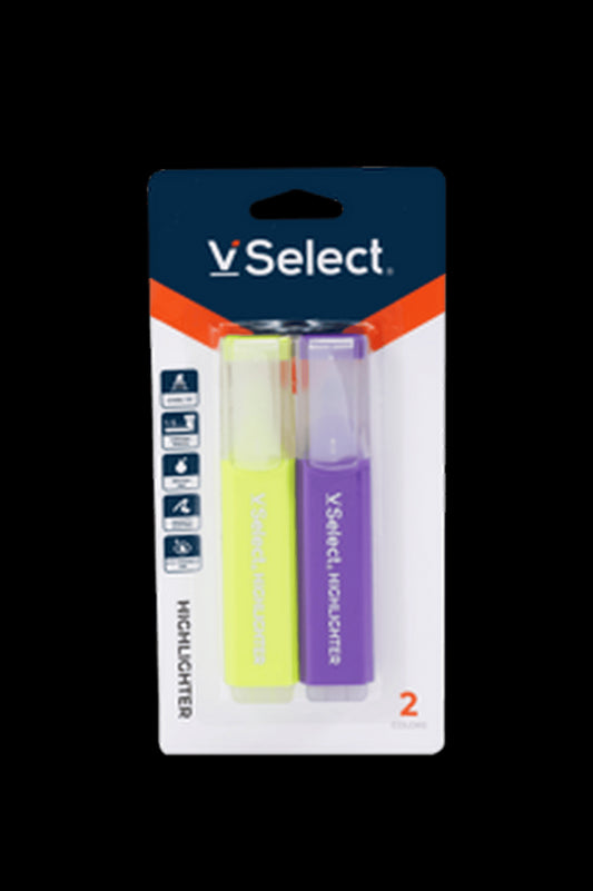 VSelect HIGHLIGHTER Yellow and Violet 2PCS VS195445