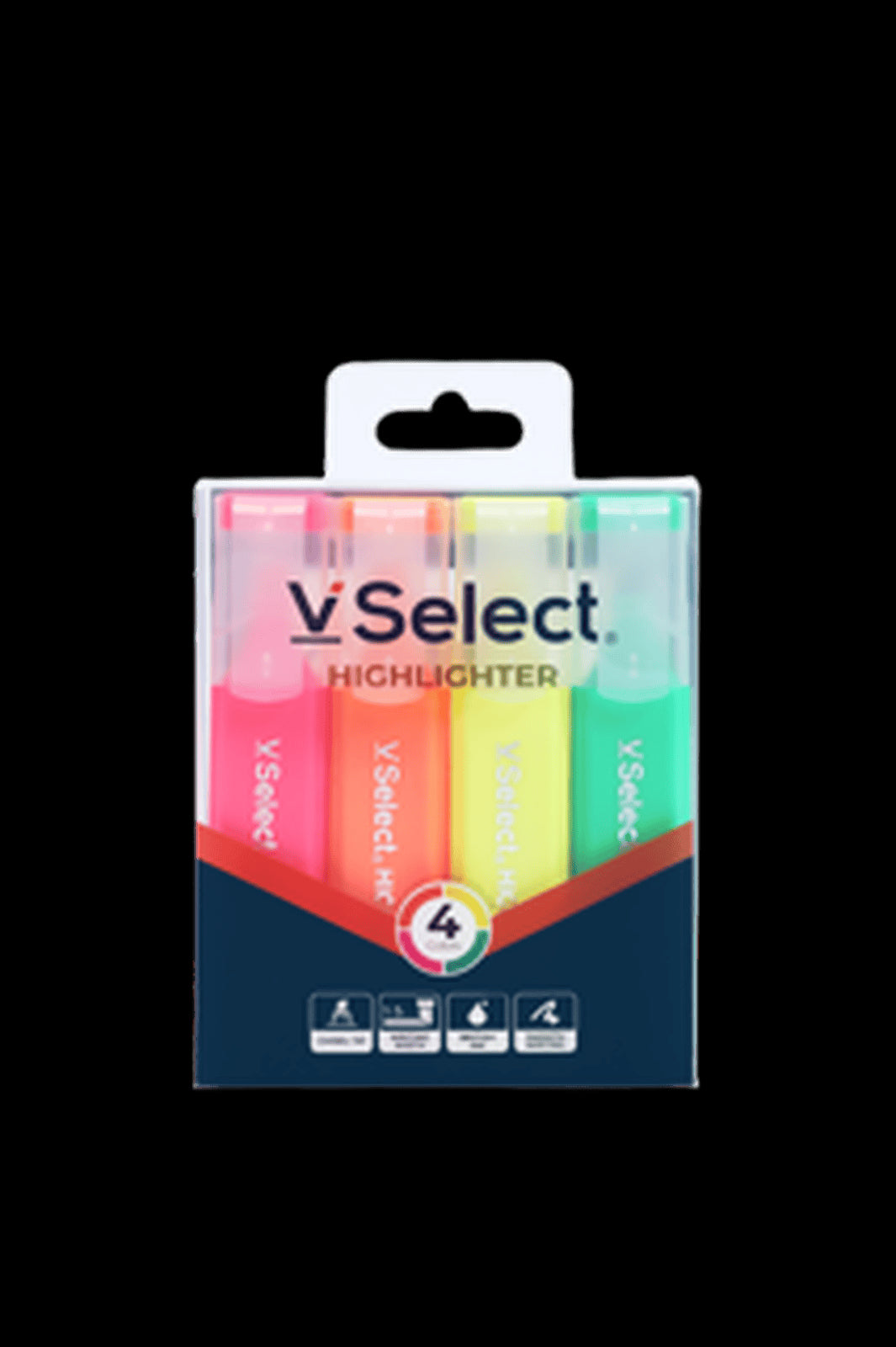 VSelect HIGHLIGHTER Fluorescent 4Colors VS195446