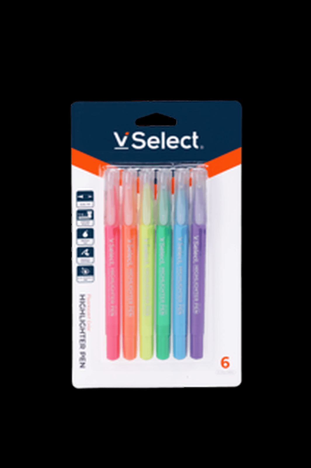 VSelect HIGHLIGHTER PEN Fluorescent 6Colors VS195454