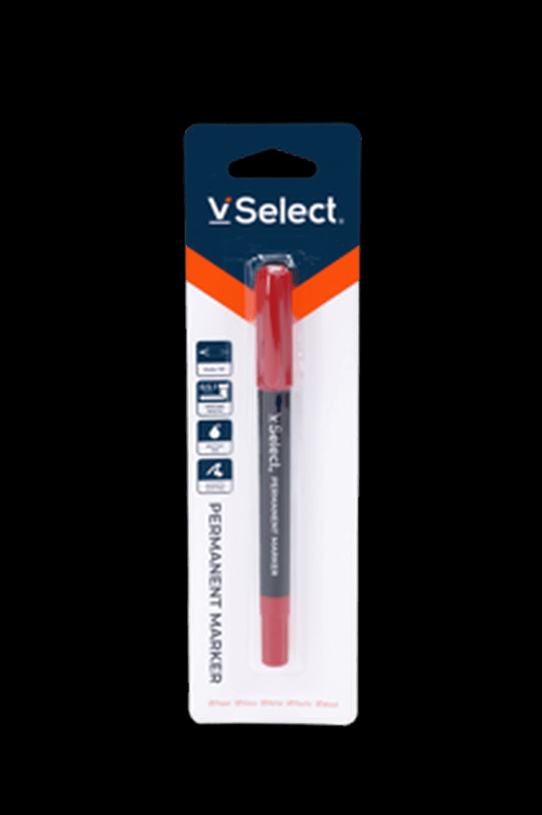 VSelect PERMANENT MARKER Red 1mm 1PC VS195457