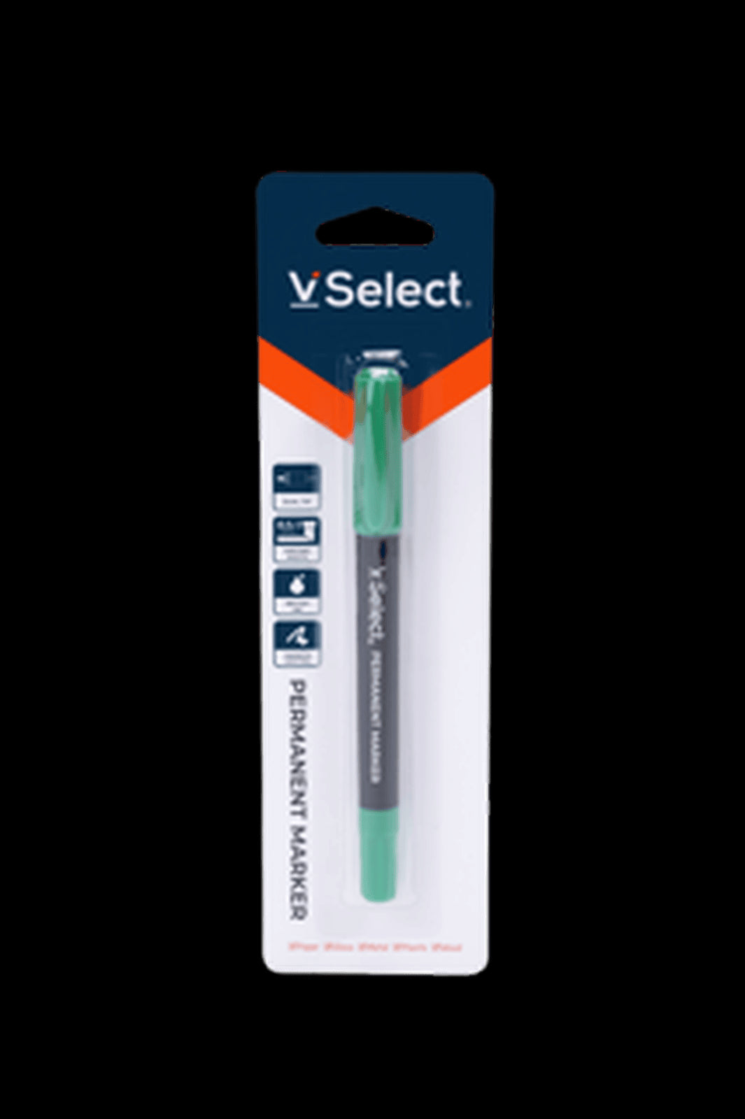 VSelect PERMANENT MARKER Green 1mm 1PC VS195458