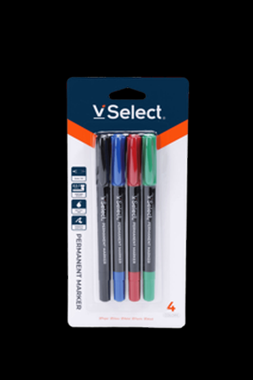 VSelect PERMANENT MARKER 4Colors 1mm 4PCS VS195463