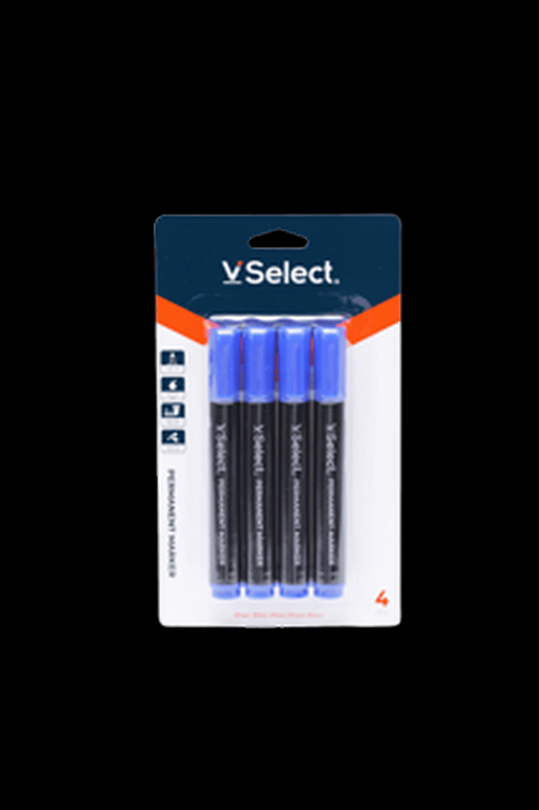 VSelect PERMANENT MARKER Blue 2mm 4PCS VS195476