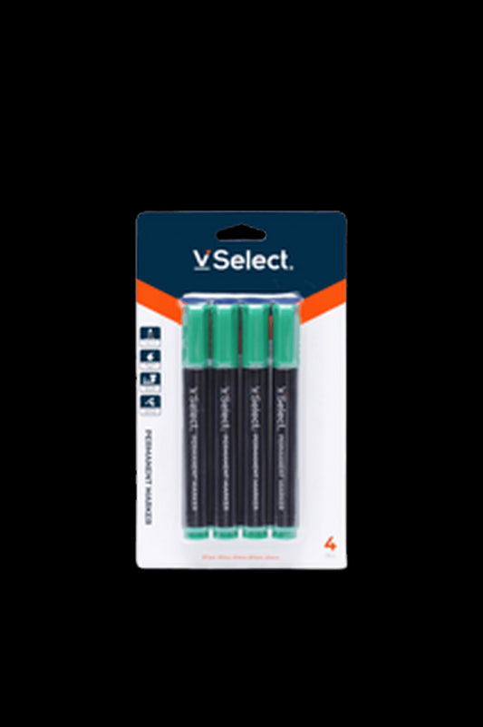 VSelect PERMANENT MARKER Green 2mm 4PCS VS195478