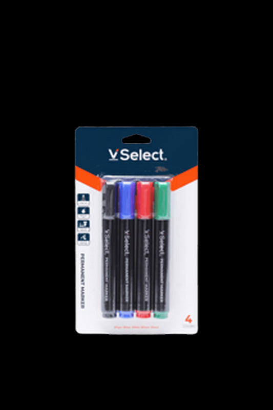 VSelect PERMANENT MARKER 4Colors 2mm 4PCS VS195479