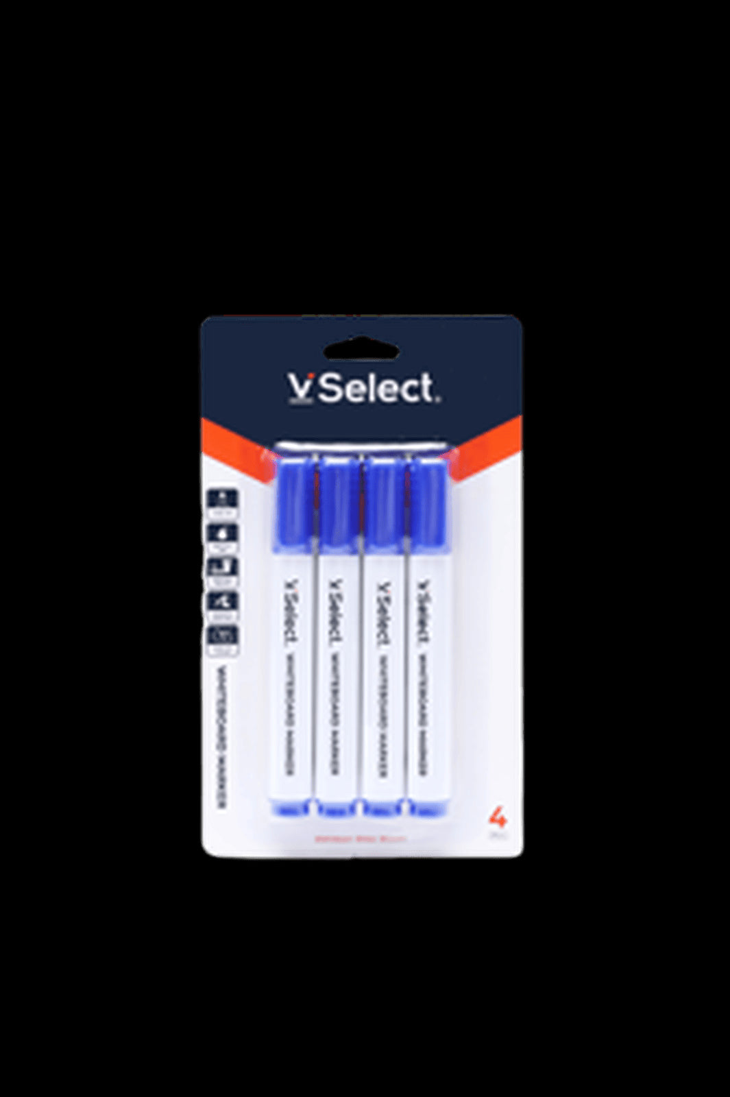 VSelect WHITEBOARD MARKER Blue 2mm 4PCS VS195485