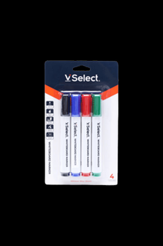 VSelect WHITEBOARD MARKER 4Colors 2mm 4PCS VS195488