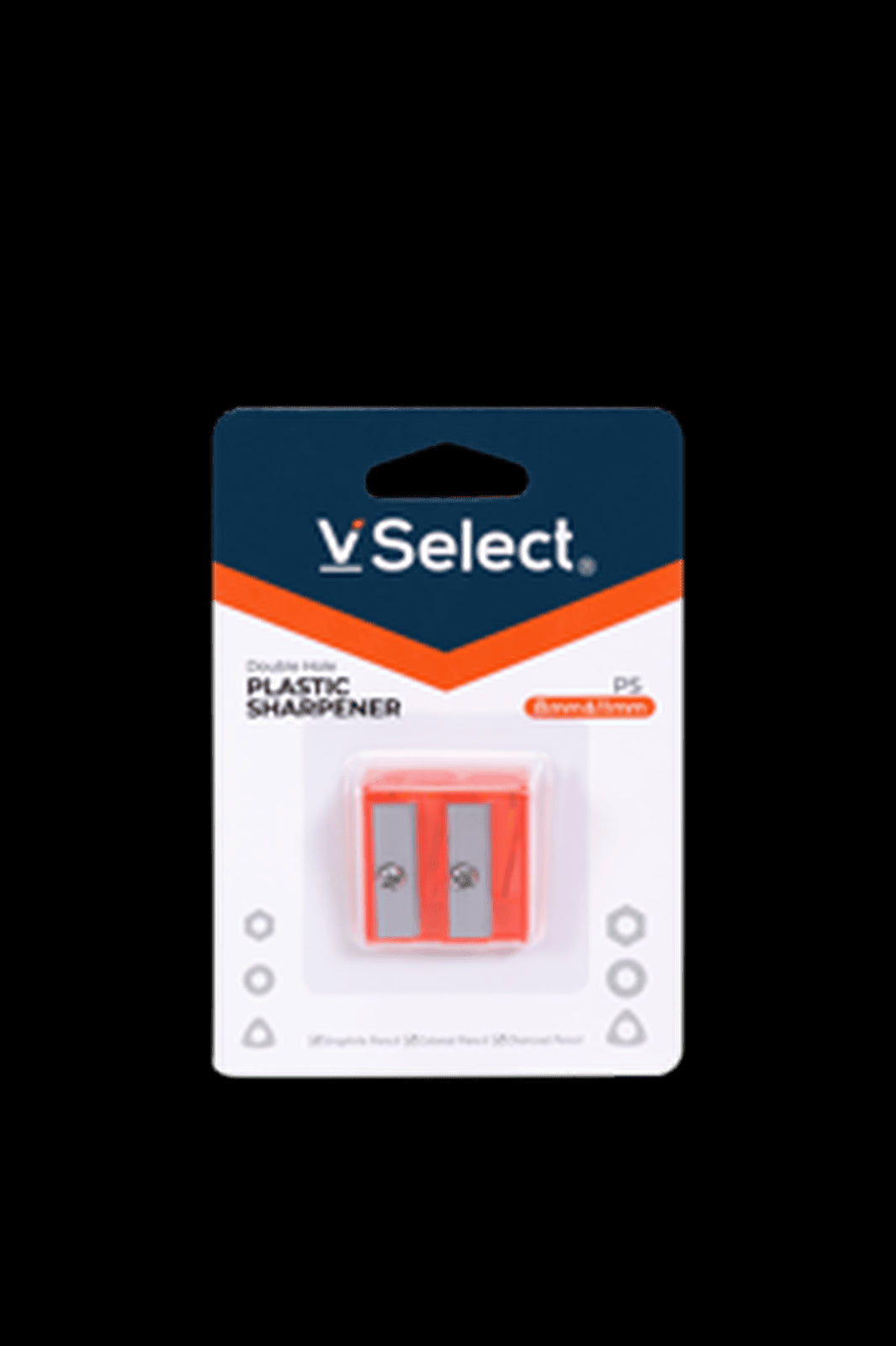 VSelect PLASTIC SHARPENER 2Hole 1PC VS195632