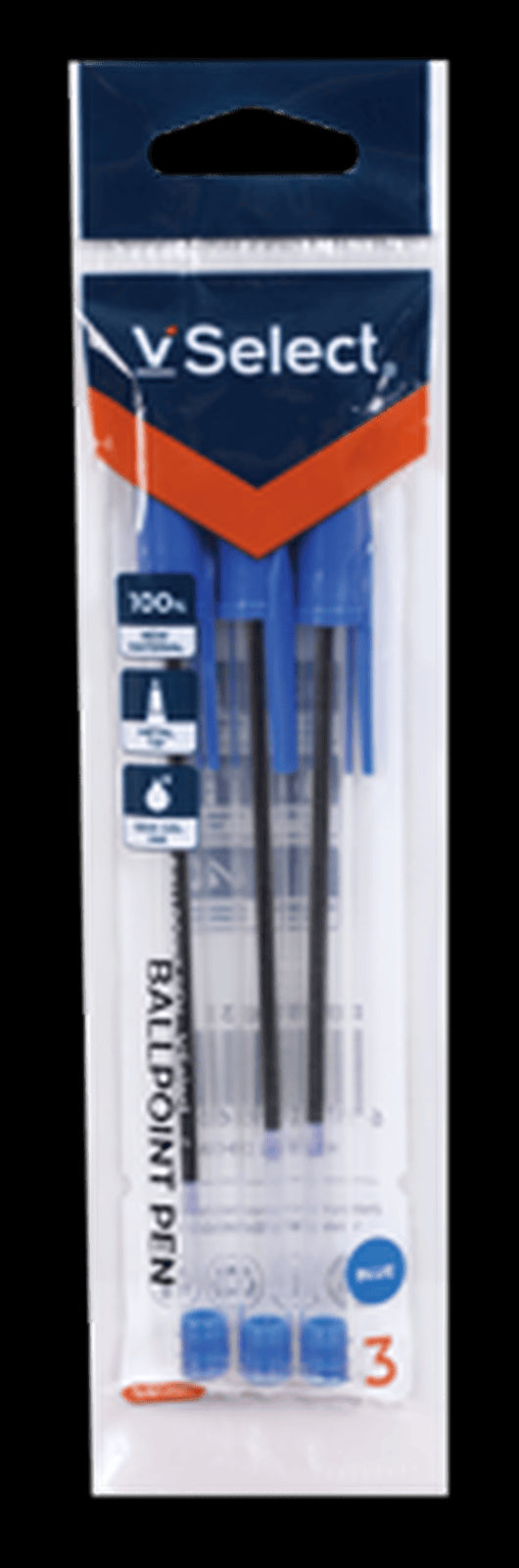 VSelect BALLPOINT PEN Blue 1.0mm 3PCS VS195653