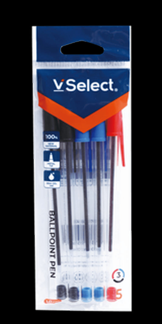 VSelect BALLPOINT PEN 3Colors 1.0mm 5PCS VS195660