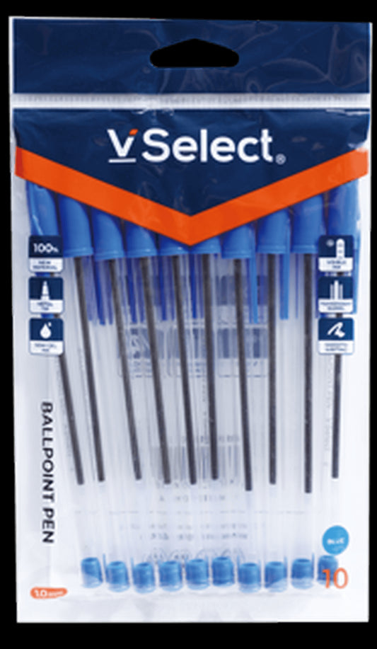 VSelect BALLPOINT PEN Blue 1.0mm 10PCS VS195661