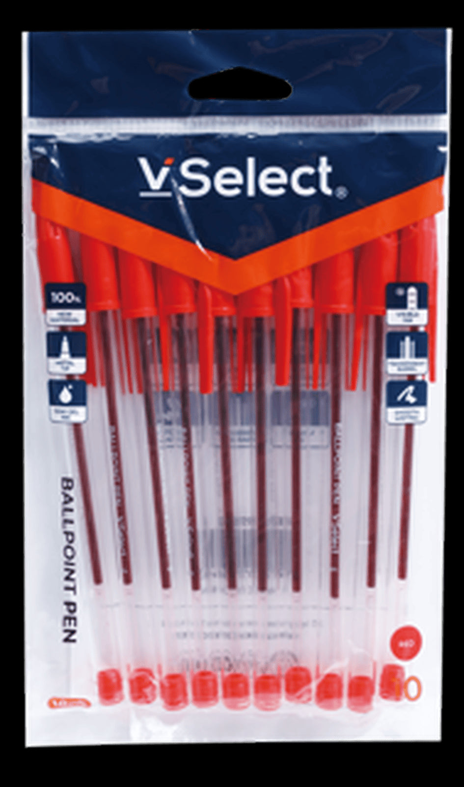 VSelect BALLPOINT PEN Red 1.0mm 10PCS VS195663