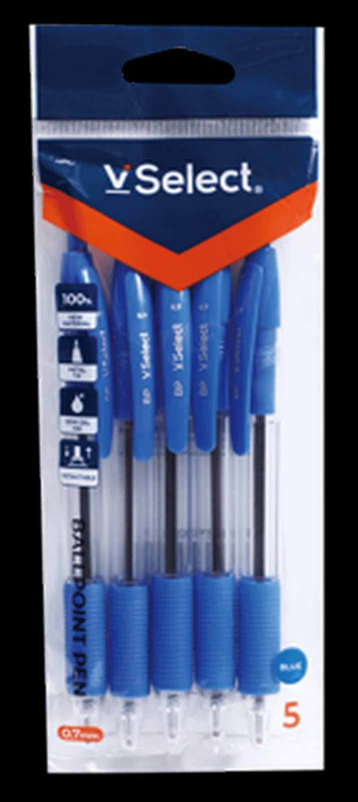 VSelect BALLPOINT PEN Blue 0.7mm 5PCS VS195668