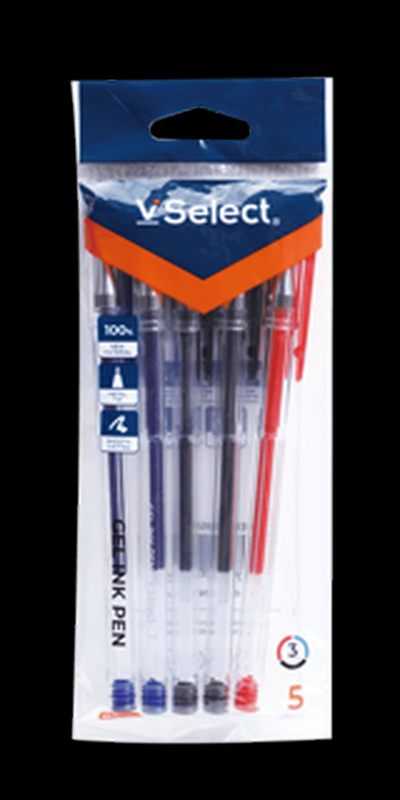 VSelect GEL INK PEN 3Colors 0.5mm 5PCS VS195683