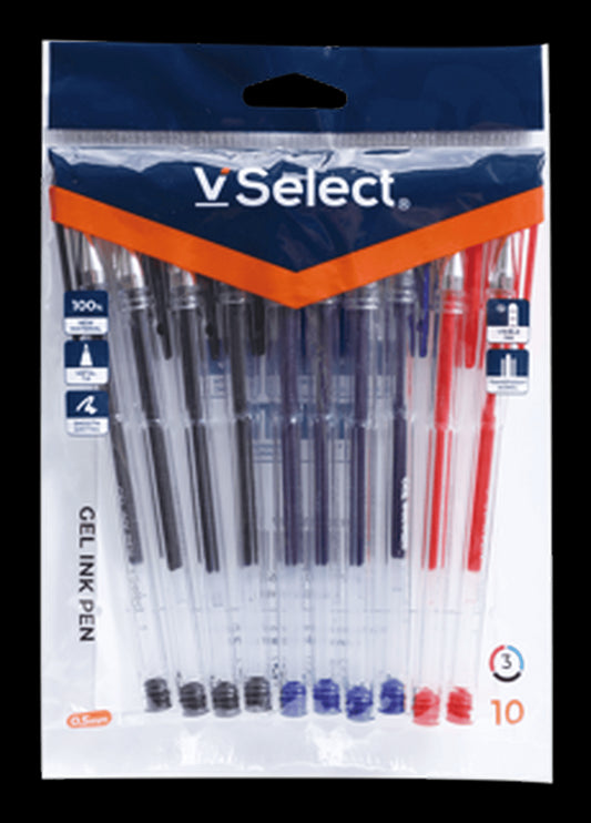 VSelect GEL INK PEN 3Colors 0.5mm 10PCS VS195687