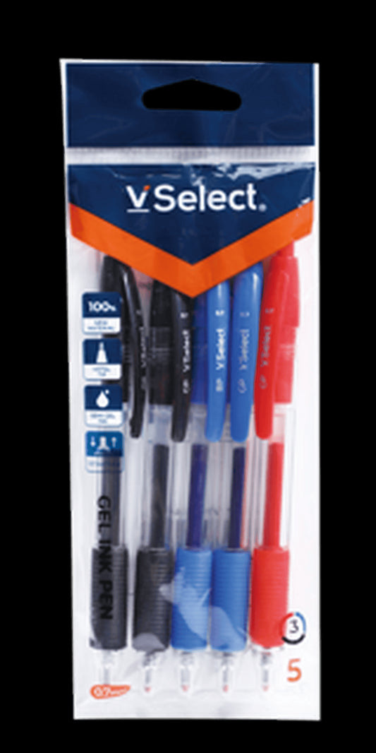 VSelect GEL INK PEN 3Colors 0.7mm 5PCS VS195694