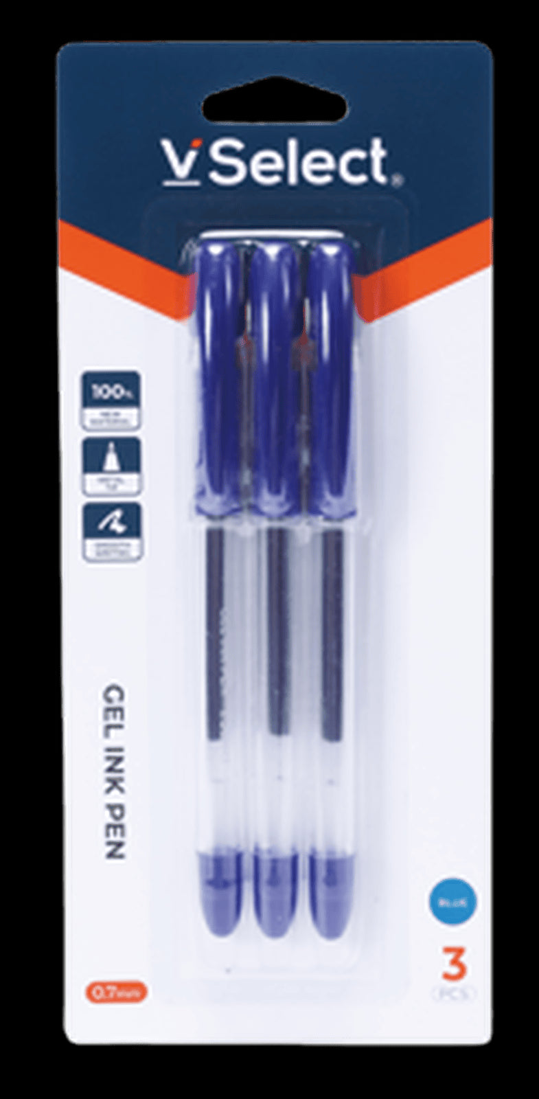 VSelect GEL INK PEN Blue 0.7mm 3PCS VS195695