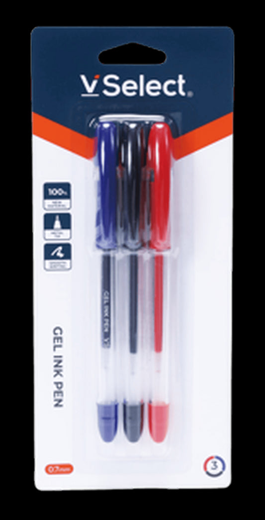 VSelect GEL INK PEN 3Colors 0.7mm 3PCS VS195698