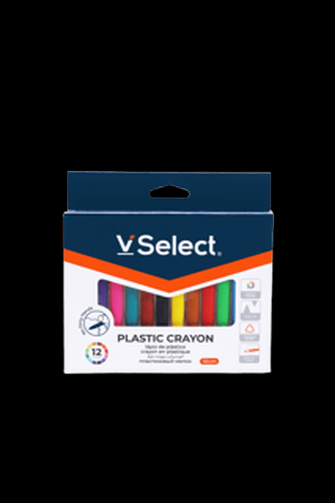 VSelect PLASTIC CRAYON 100mm 12Colors VS195743