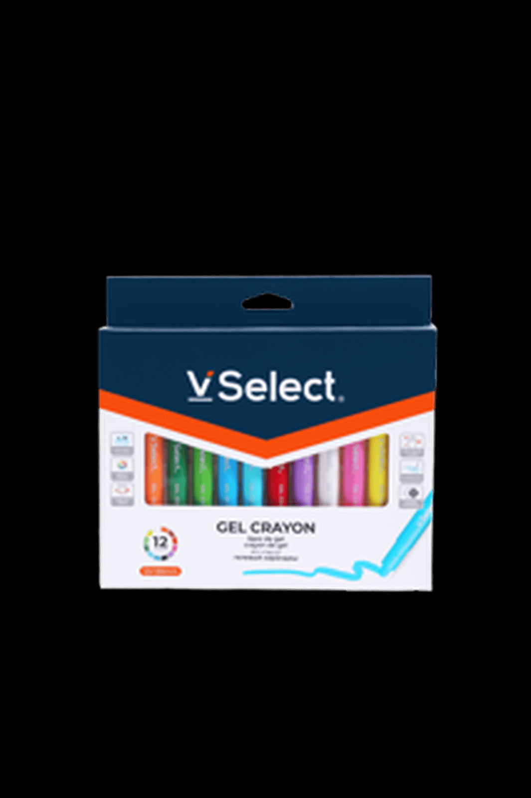 VSelect GEL CRAYON 12*130mm 12Colors VS195747