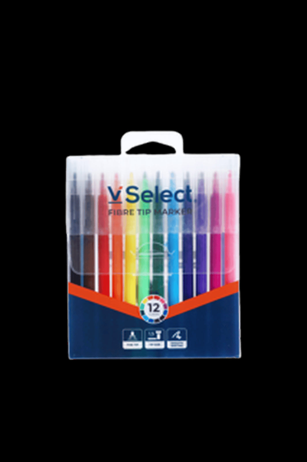 VSelect FIBRE TIP MARKER 1.5mm 12Colors VS195753