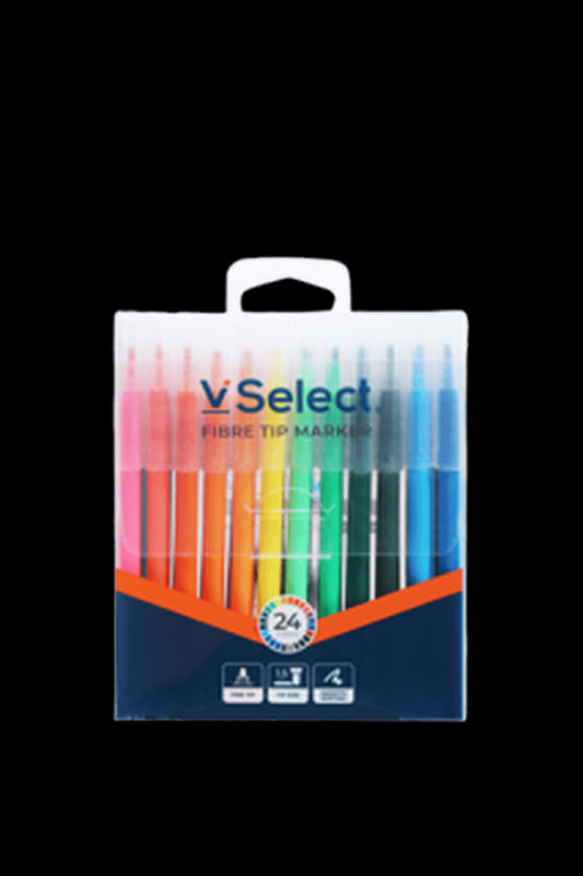 VSelect FIBRE TIP MARKER 1.5mm 24Colors VS195754