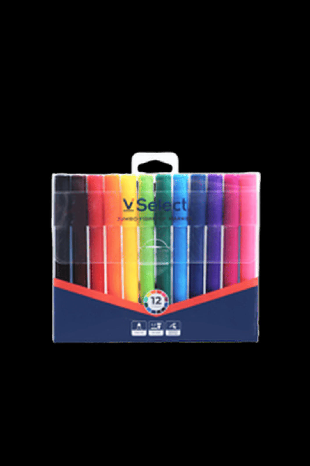 VSelect JUMBO FIBRE TIP MARKER 4.5mm 12Colors VS195755