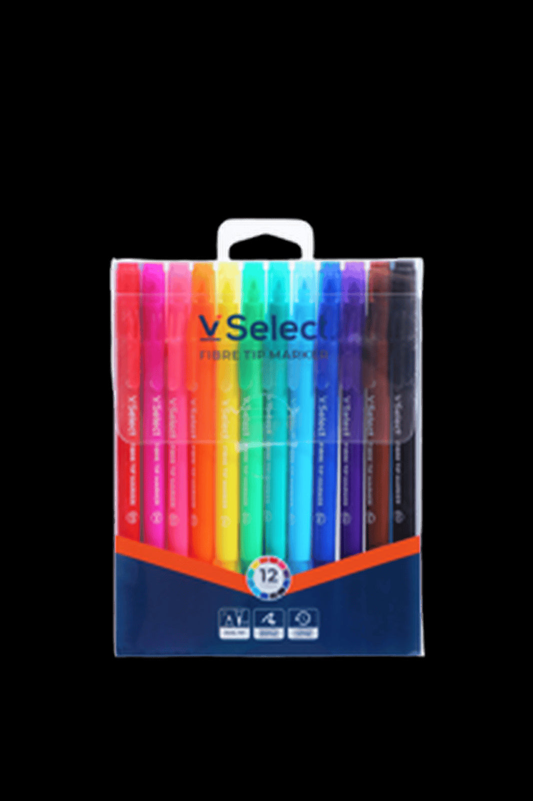 VSelect FIBRE TIP MARKER Dual Tip 12Colors VS195756