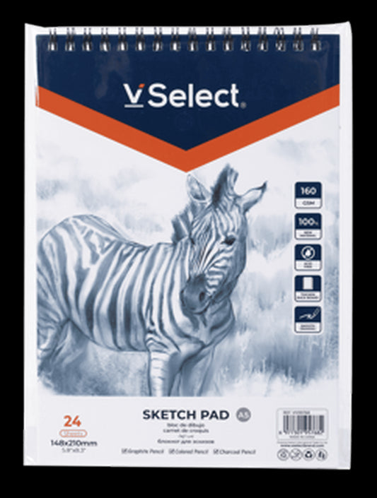 VSelect A5 SKETCH PAD 160gsm 24Sheets VS195768