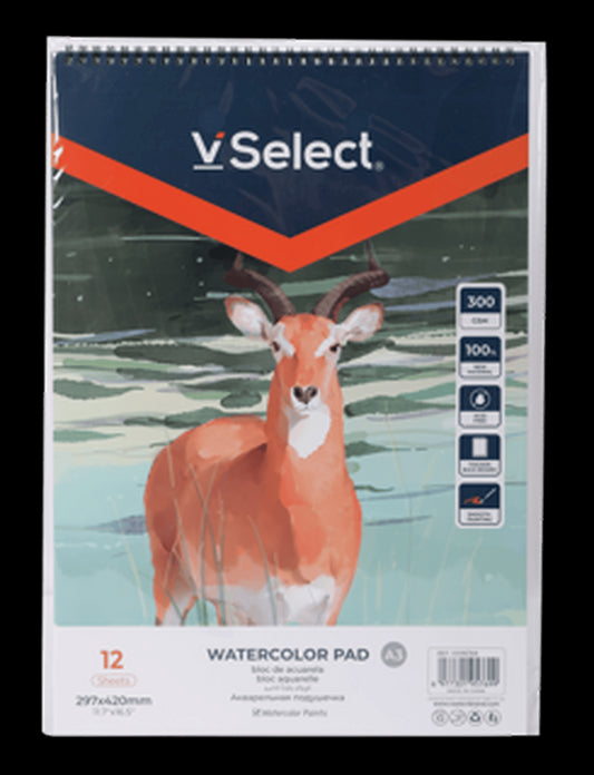 VSelect A3 WATERCOLOR PAD 300gsm 12Sheets VS195769