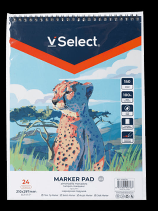 VSelect A4 MARKER PAD 150gsm 24Sheets VS195776